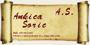 Ankica Šorić vizit kartica